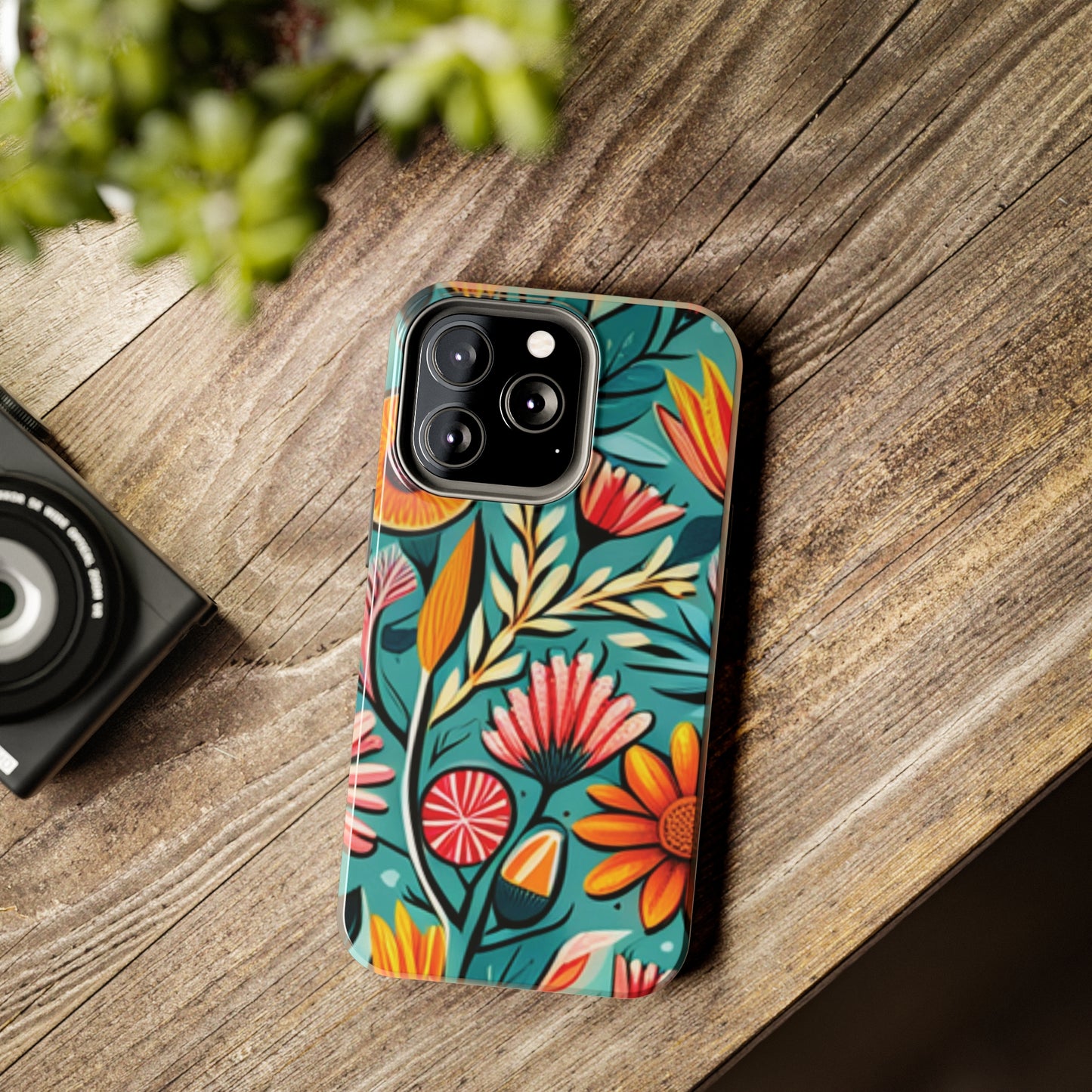 Boho wildflower tough phone case