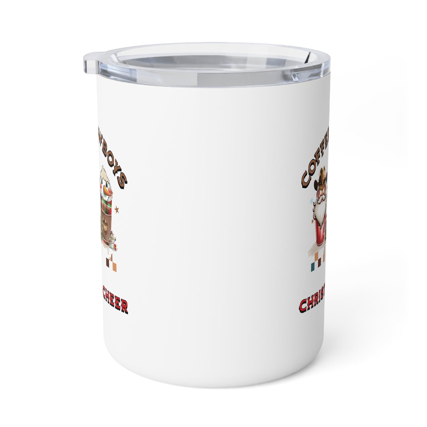 Western Christmas mug, Stainless steel insulated coffee mug, 10oz