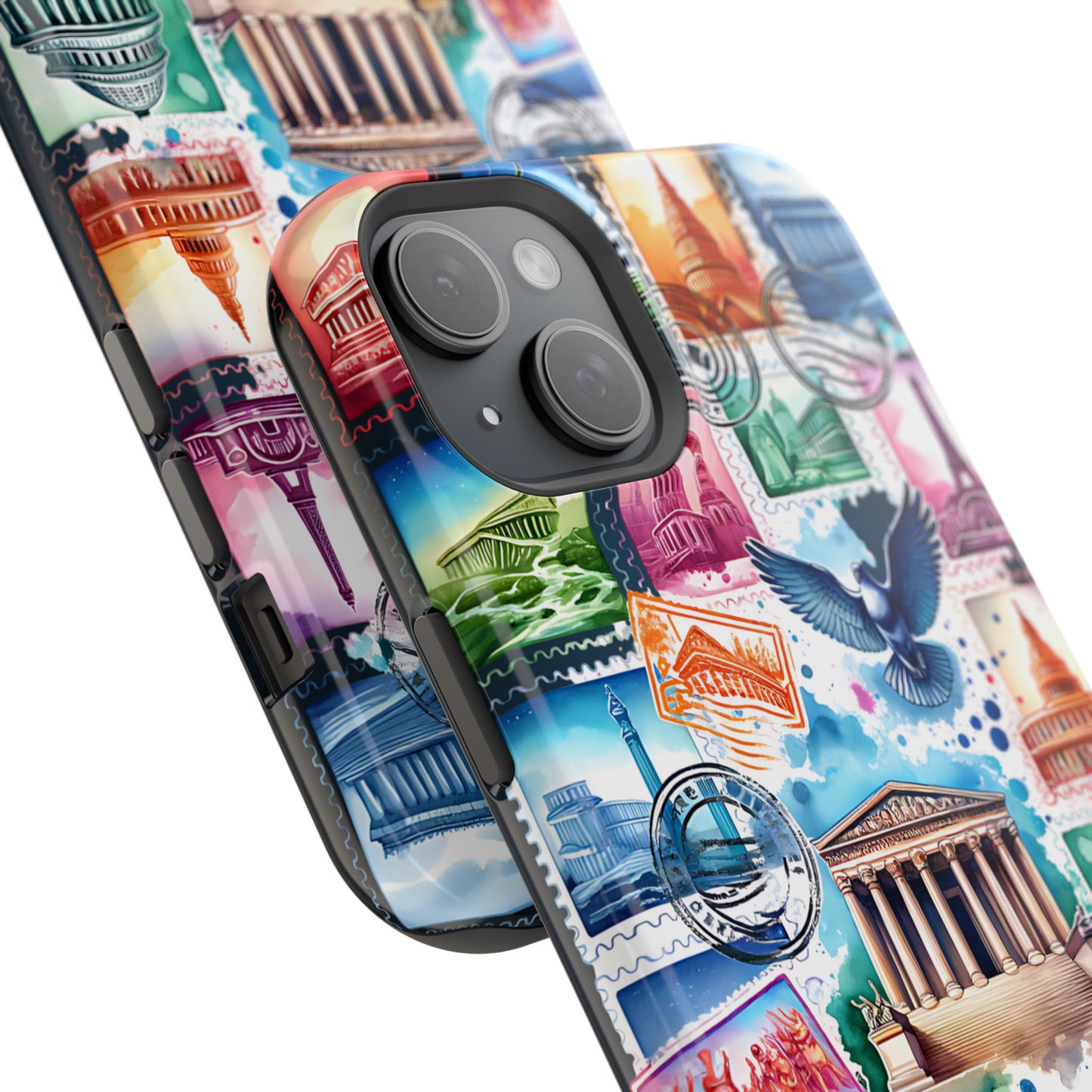 Stamp Collage MagSafe Tough Iphone Case