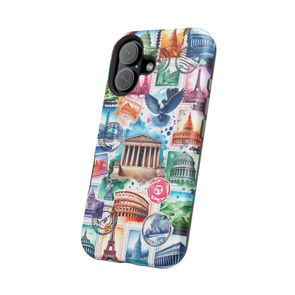 Stamp Collage MagSafe Tough Iphone Case