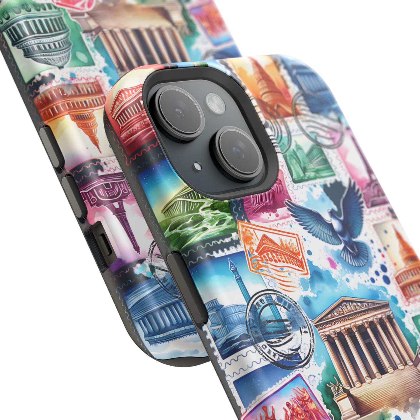 Stamp Collage MagSafe Tough Iphone Case