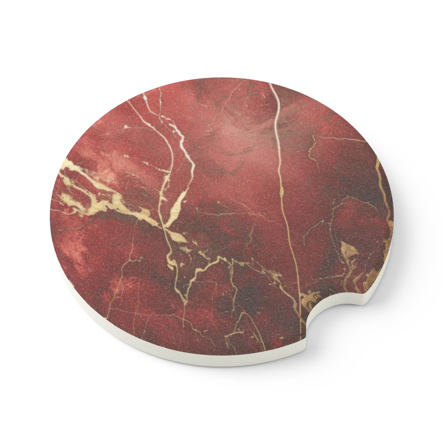 Red Soapstone Car Coaster