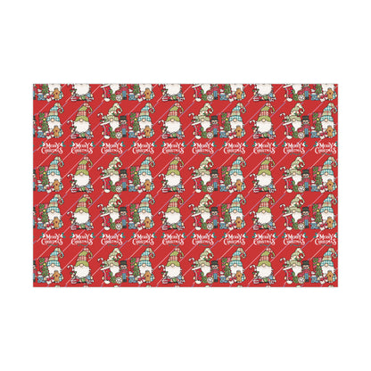 Gnomes Gift Wrap Papers, Christmas Gnomes gift wrap