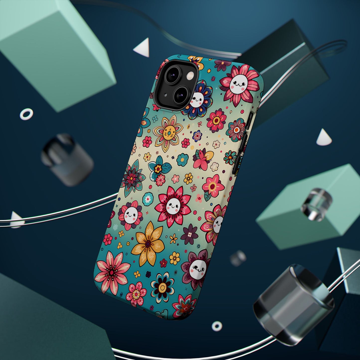 Kawai Flowers MagSafe Tough Iphone Case