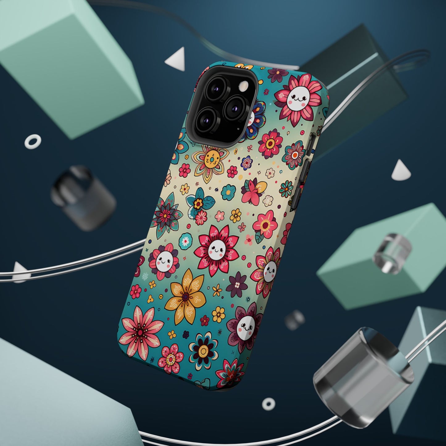 Kawai Flowers MagSafe Tough Iphone Case