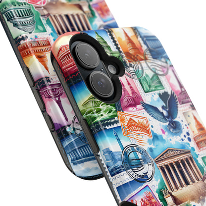 Stamp Collage MagSafe Tough Iphone Case