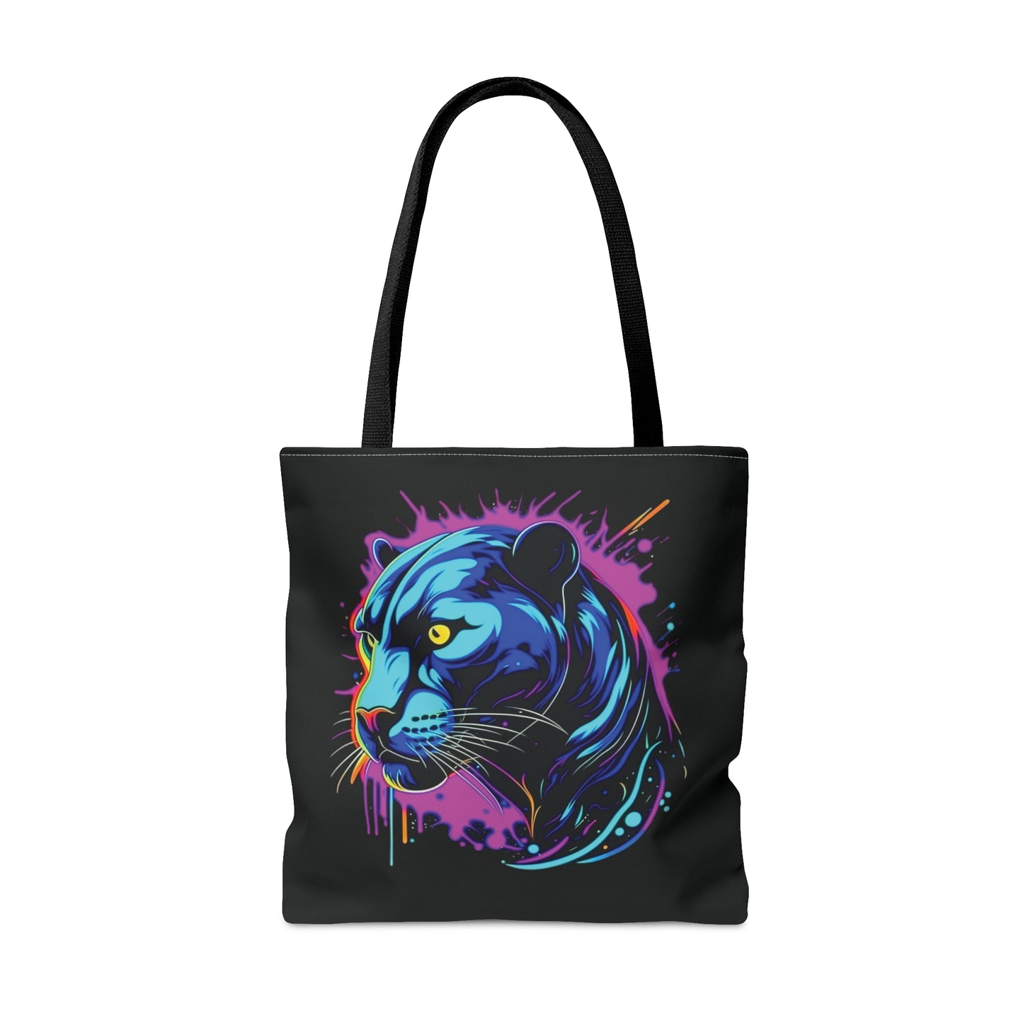 Black Panther Tote Bag, colorful panther tote bag