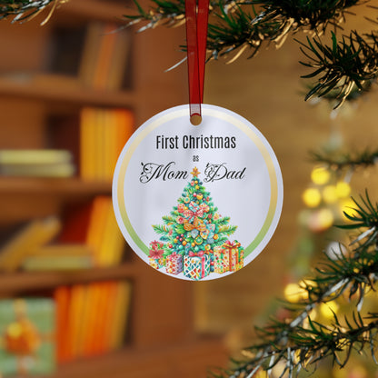 First Christmas Ornament, First Christmas as mom and dad, New parents Christmas ornament