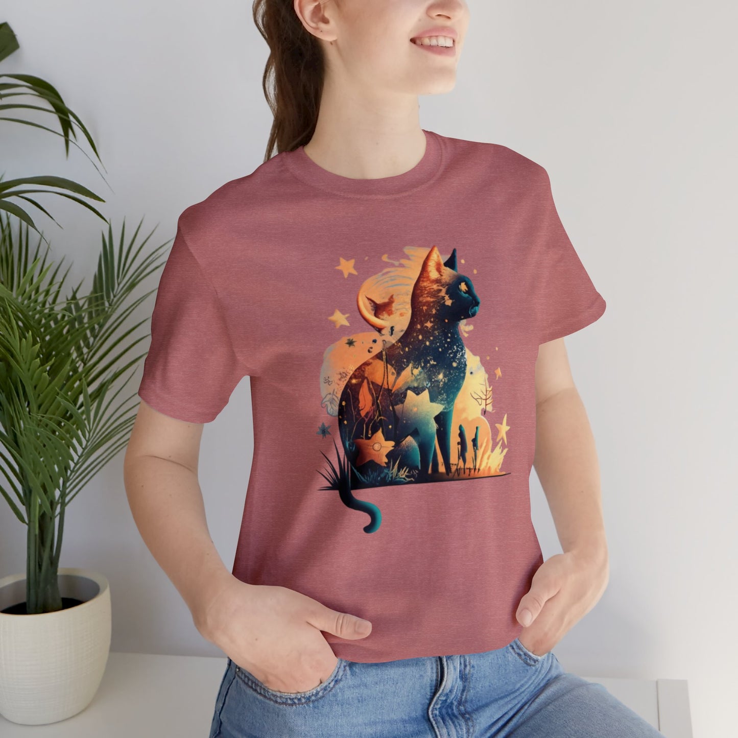 Cat shirt, colorful shirt for cat lover, graphic shirt