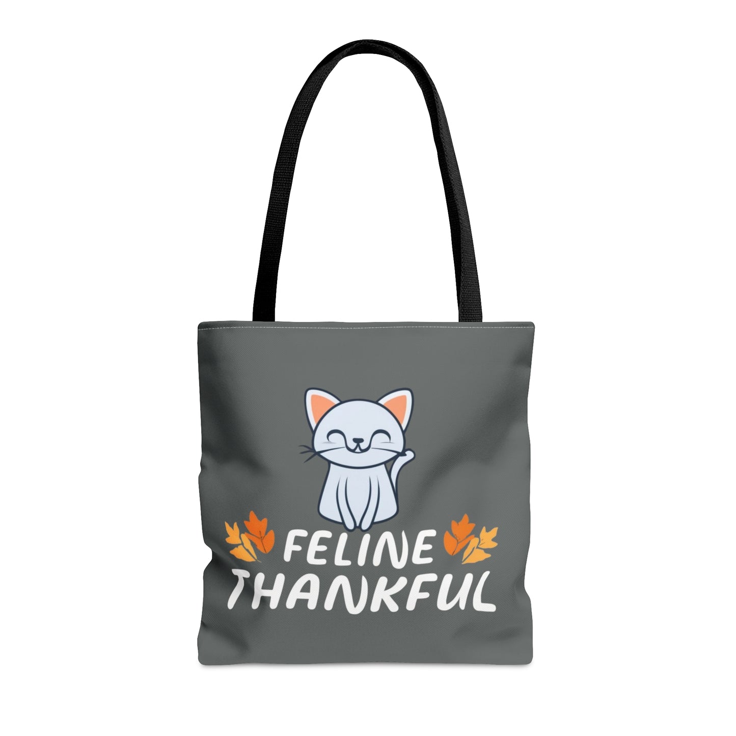 Feline thankful tote bag, cat Tote Bag, Thanksgiving cat tote bag