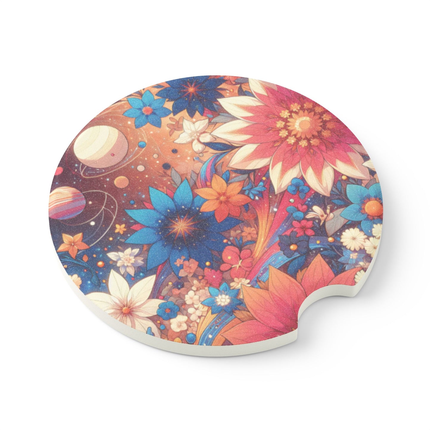 Celestial Flowers Soapstone Car Coaster