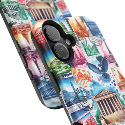 Stamp Collage MagSafe Tough Iphone Case