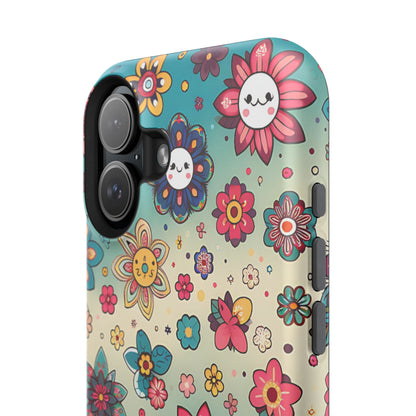 Kawai Flowers MagSafe Tough Iphone Case