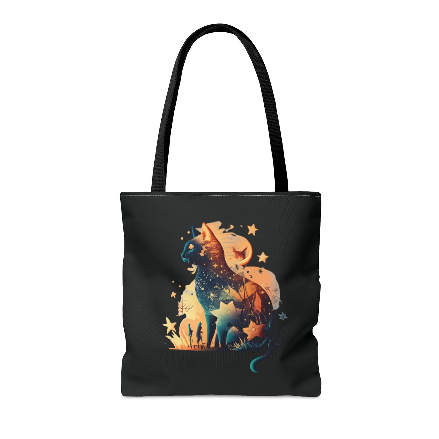 Colorful cat Tote Bag, mystical tote bag