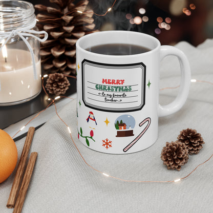 Christmas teacher mug, christmas gift for teacher, Ceramic Mug 11oz