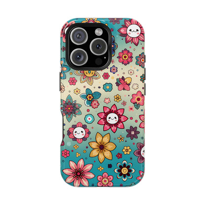 Kawai Flowers MagSafe Tough Iphone Case