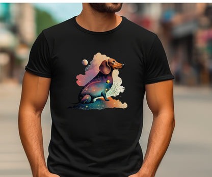 Wiener shirt, colorful Dachshund shirt, psychedelic shirt