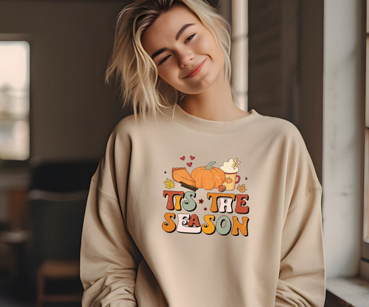 Tis the season, thanksgiving shirt, fall sweatshirt