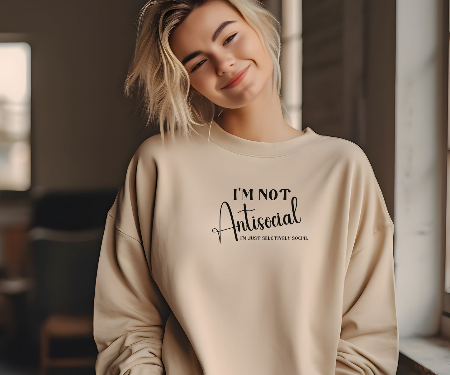 Antisocial sweatshirt, Unisex Heavy Blend Crewneck Sweatshirt