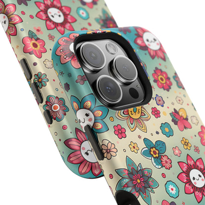 Kawai Flowers MagSafe Tough Iphone Case