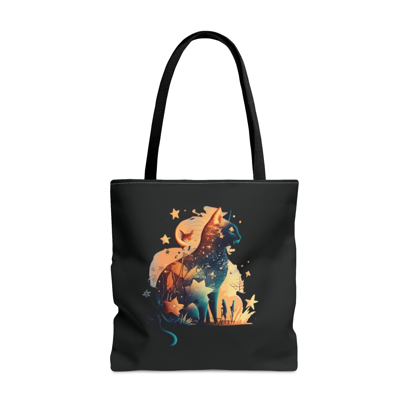 Colorful cat Tote Bag, mystical tote bag