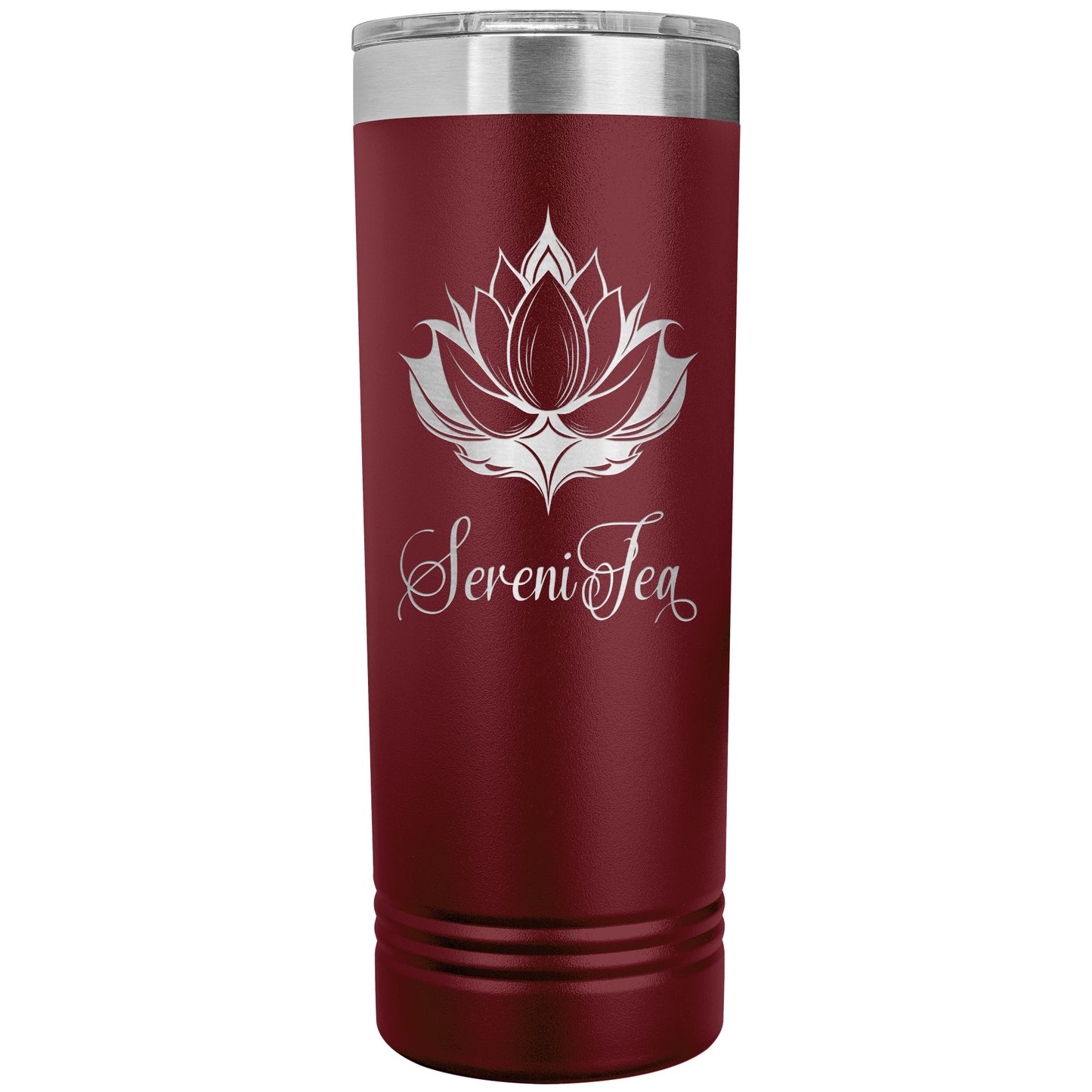22oz laser engraved tumbler, Lotus flower tumbler, SereniTea