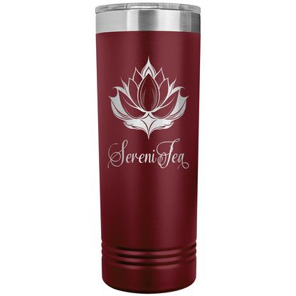22oz laser engraved tumbler, Lotus flower tumbler, SereniTea