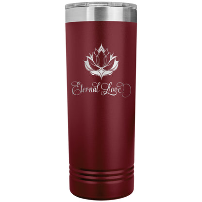 22oz laser engraved tumbler, Lotus flower tumbler, Eternal Love