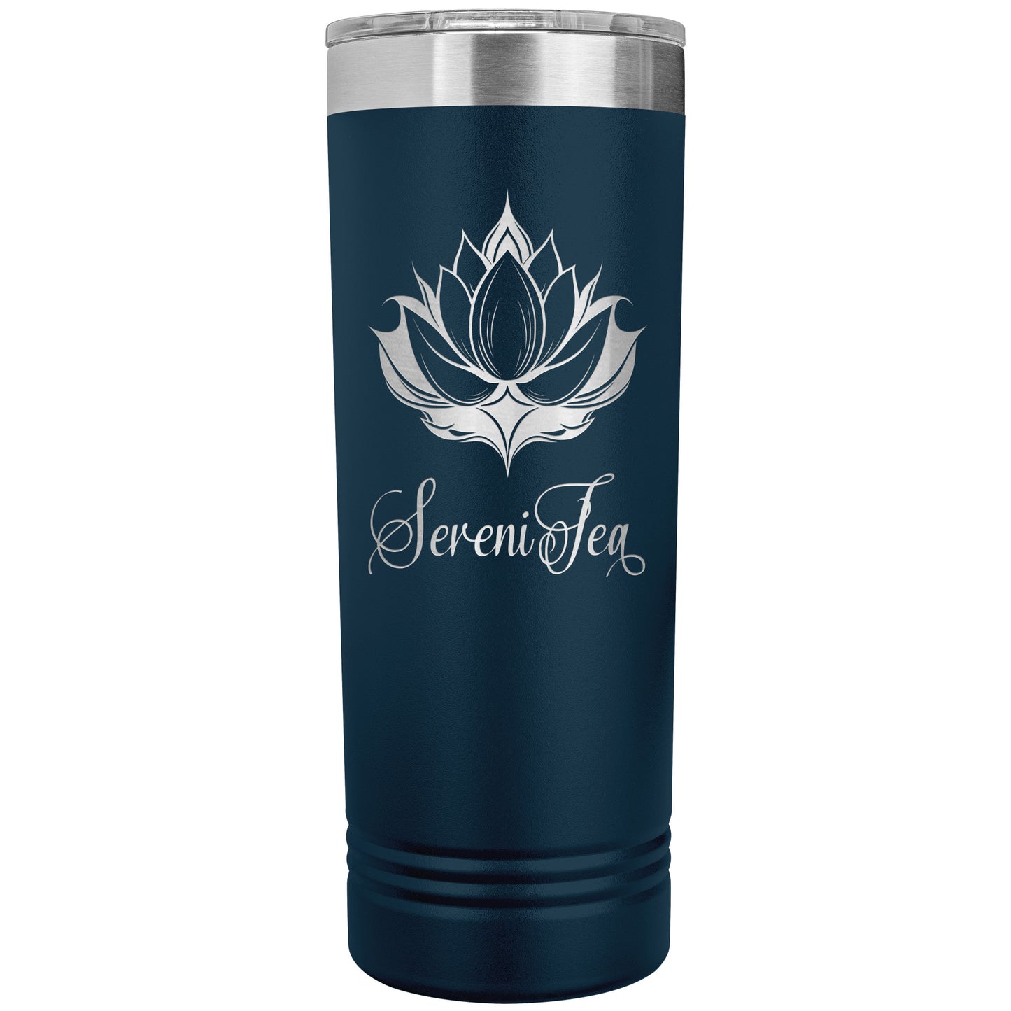 22oz laser engraved tumbler, Lotus flower tumbler, SereniTea