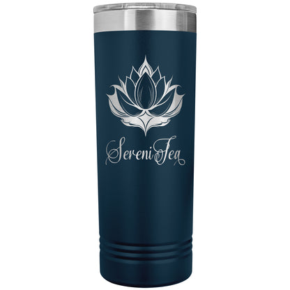 22oz laser engraved tumbler, Lotus flower tumbler, SereniTea