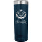 22oz laser engraved tumbler, Lotus flower tumbler, SereniTea