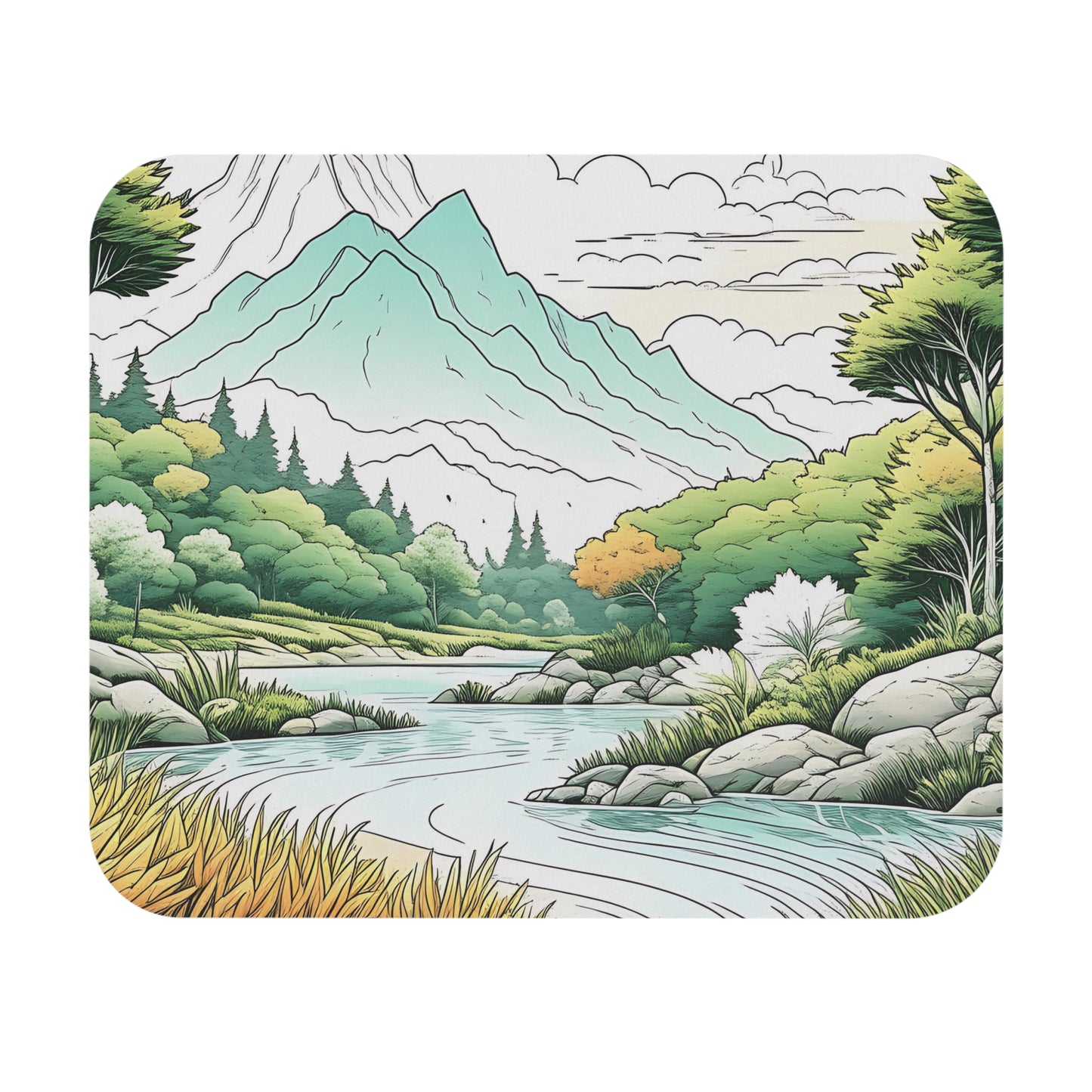 Mountains MousePad Rectangle