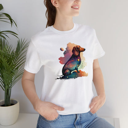 Wiener shirt, colorful Dachshund shirt, psychedelic shirt