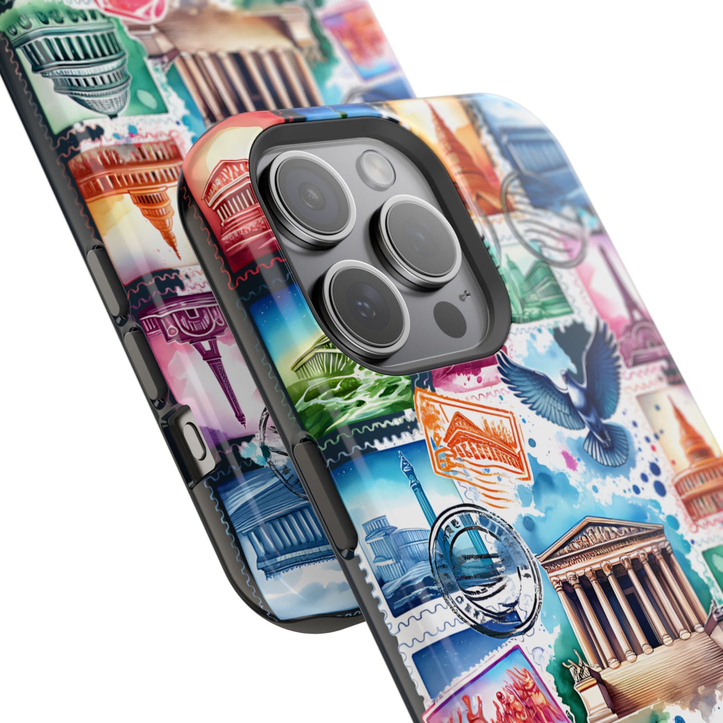 Stamp Collage MagSafe Tough Iphone Case