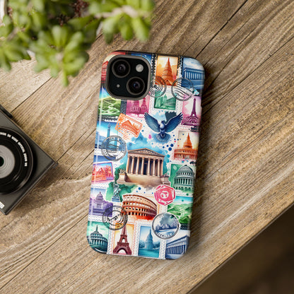 Stamp Collage MagSafe Tough Iphone Case