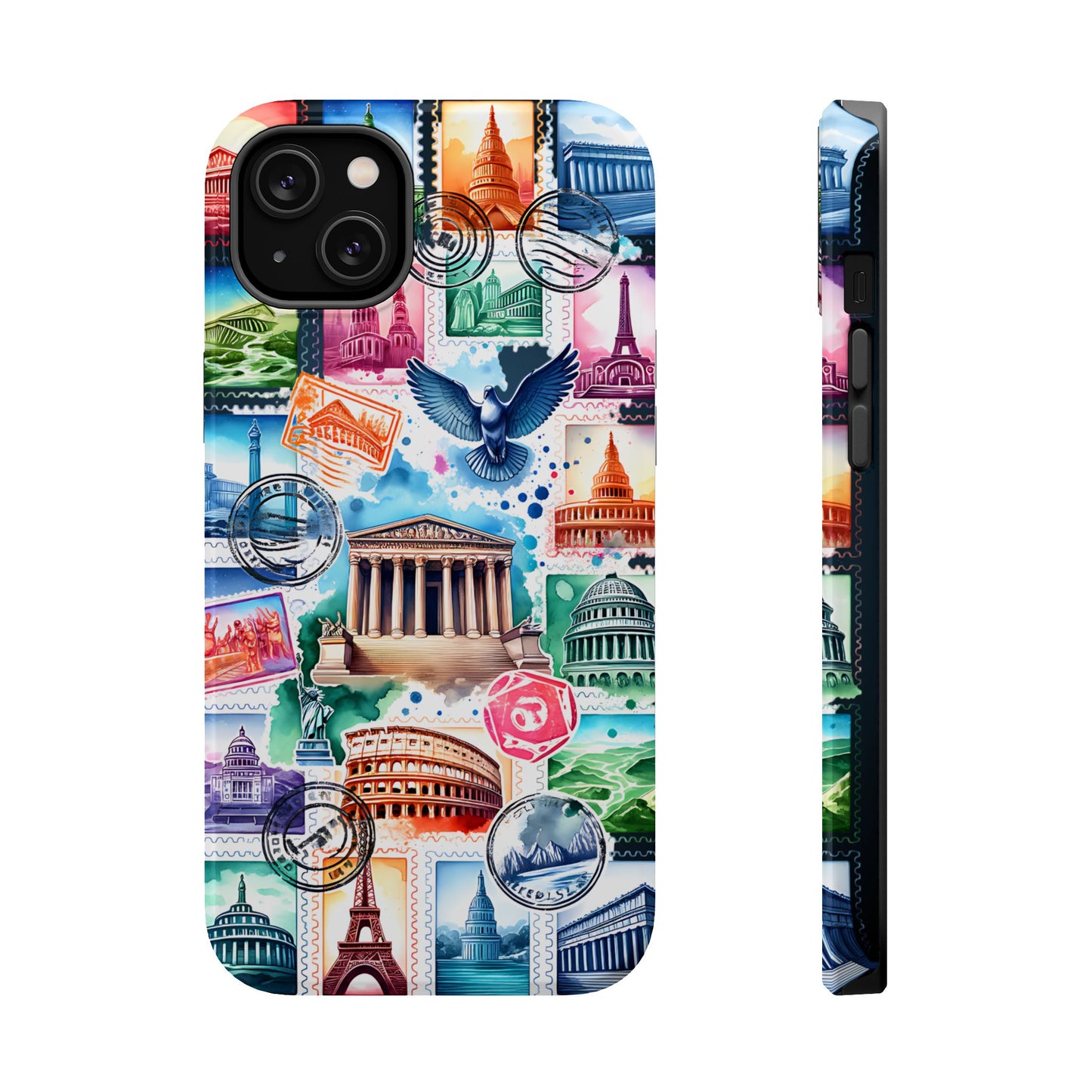 Stamp Collage MagSafe Tough Iphone Case