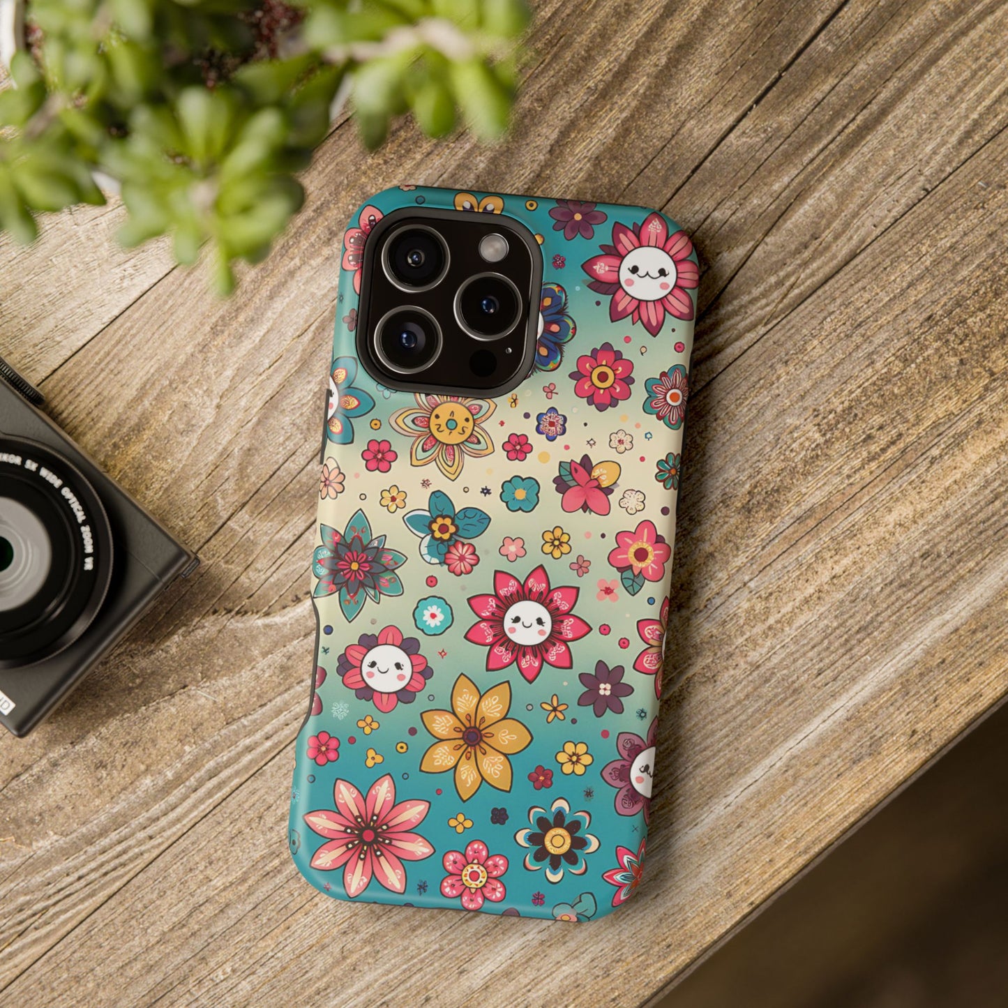 Kawai Flowers MagSafe Tough Iphone Case