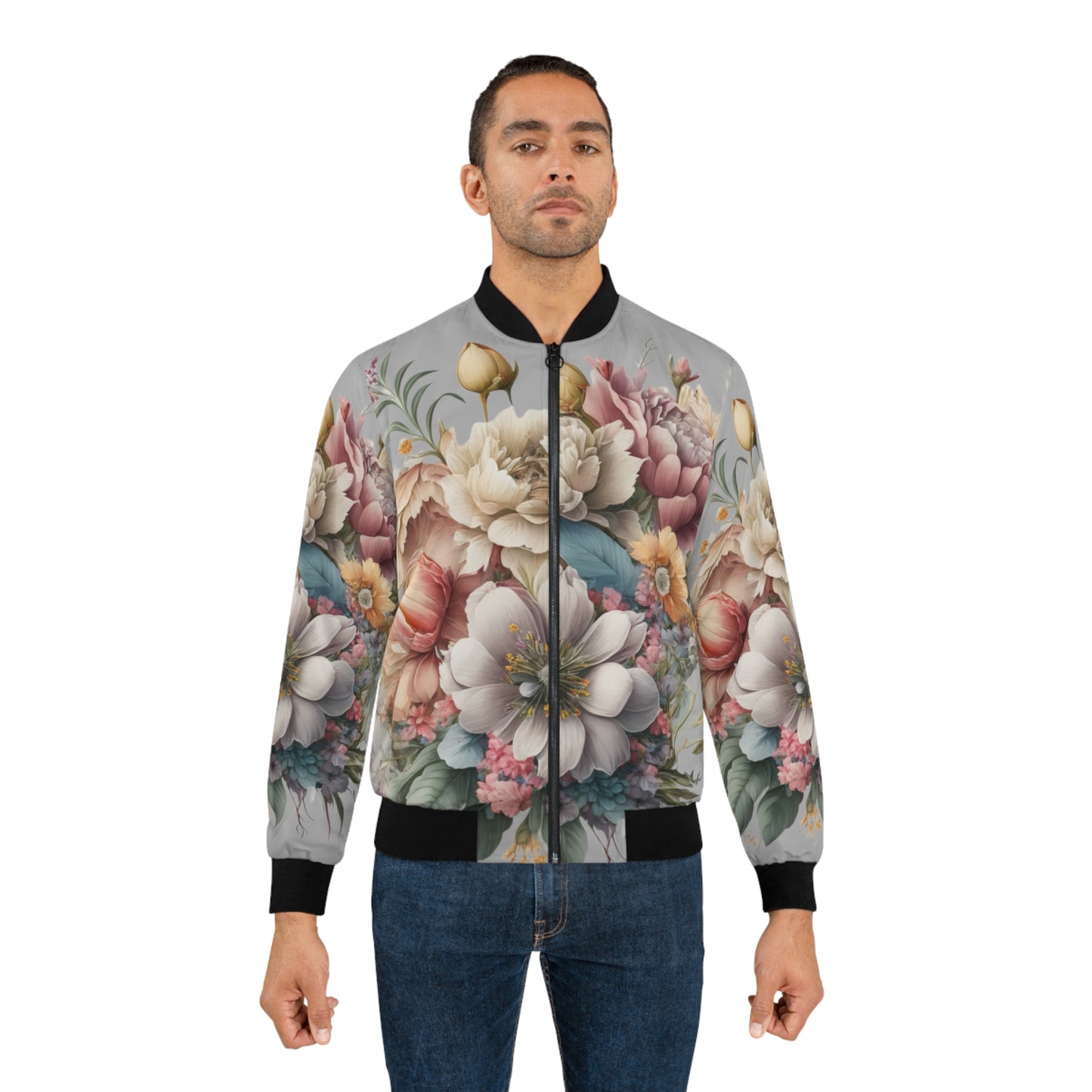 Lightweight Flower Bomber Jacket (AOP)