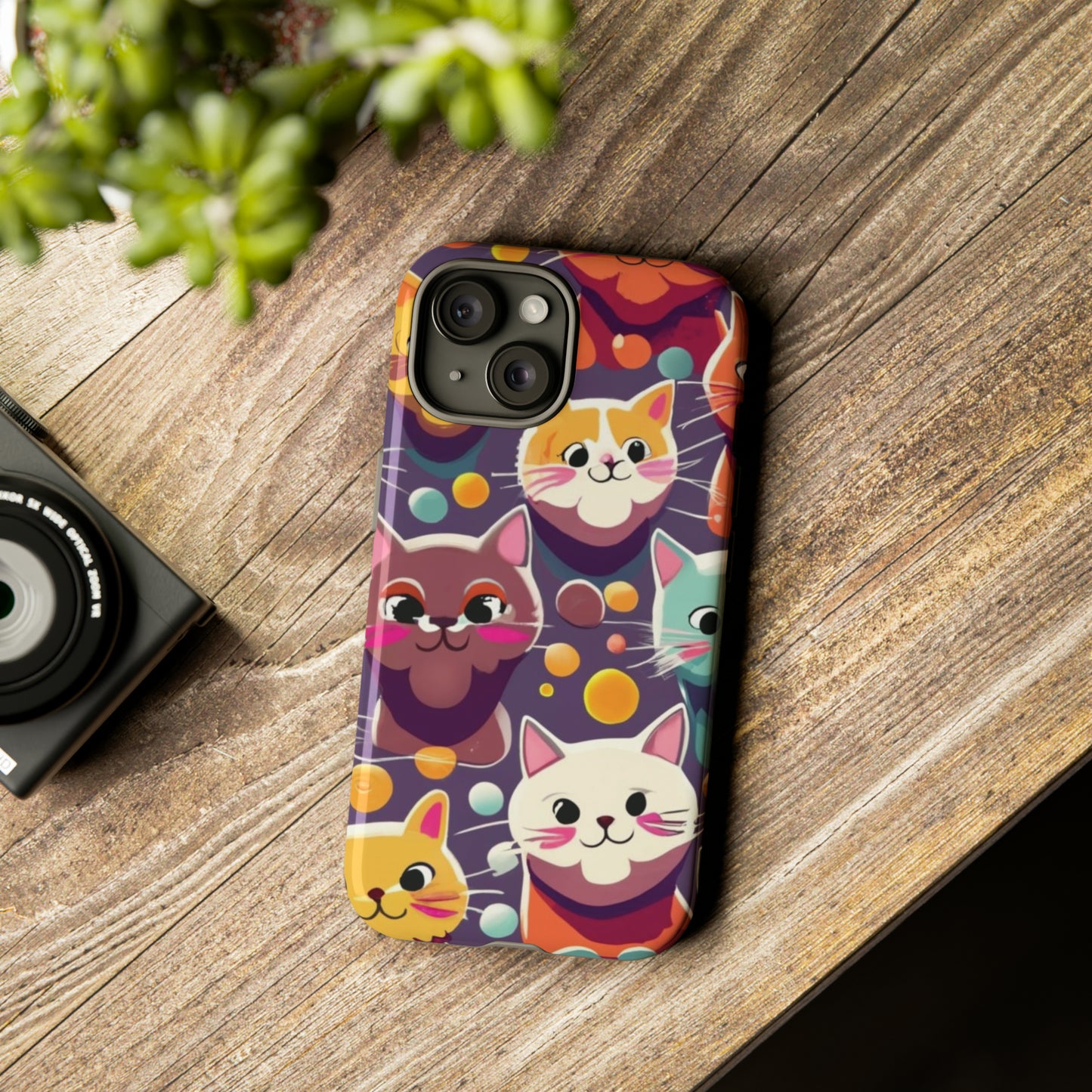 cute cat phone case, phone case iPhone, samsung phone case