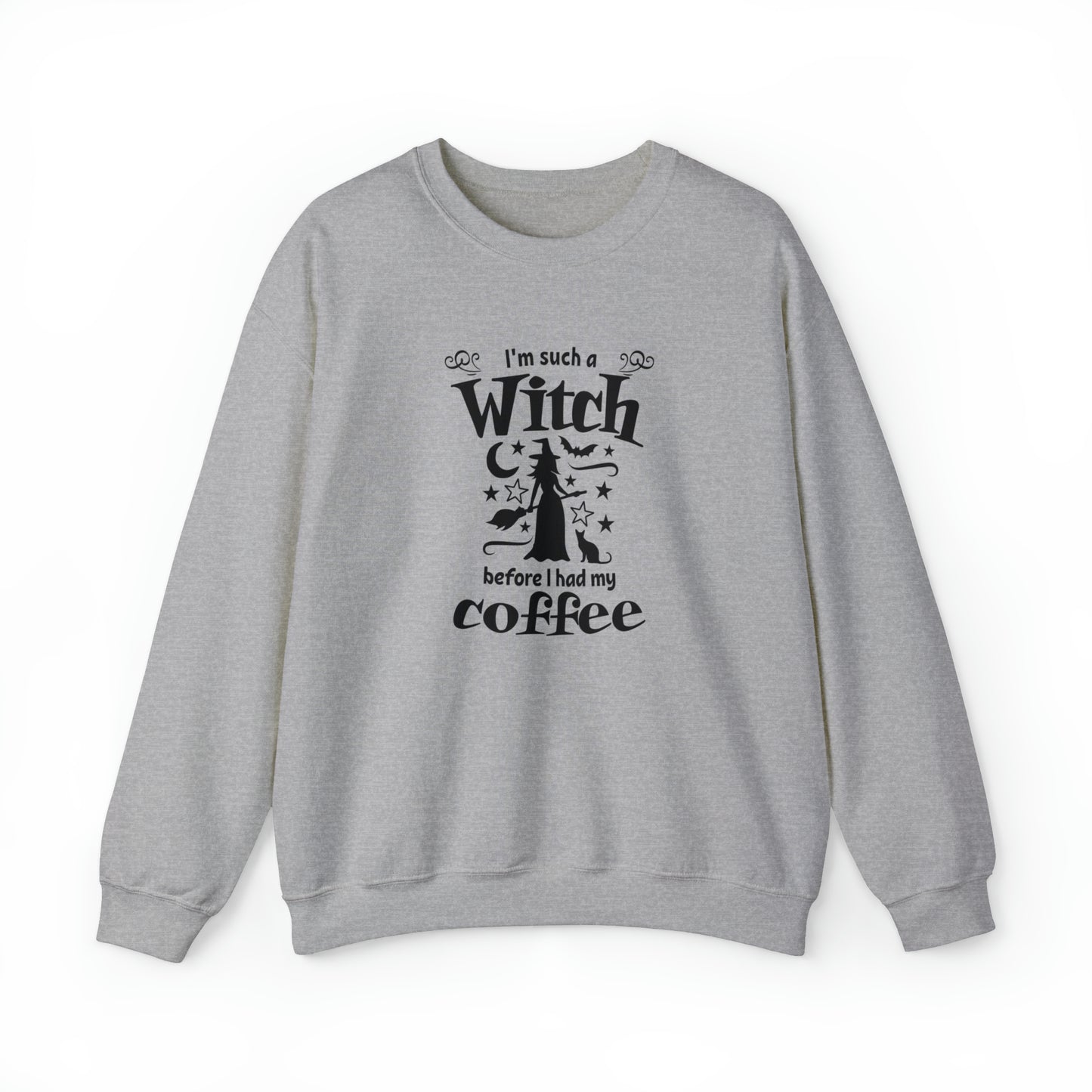 I'm such a witch before i had my coffee, funny Halloween sweatshirt