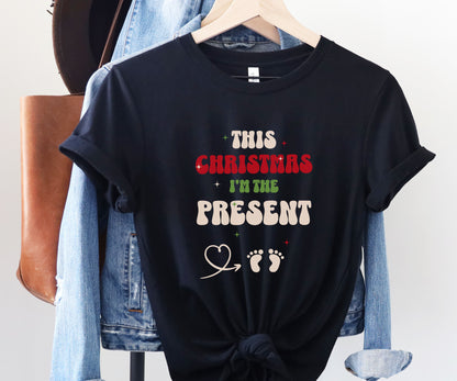 Funny Christmas Baby announcement shirt