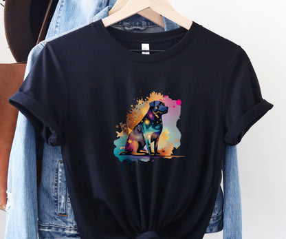 Rottweiler shirt, colorful shirt, psychedelic shirt,  dog lover shirt