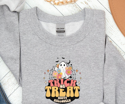 Trick or treat, halloween, halloween sweatshirt