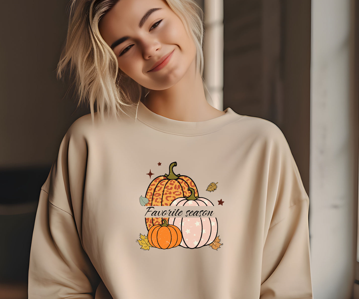 Pumpkin, favorite season, fall sweatshirt