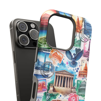 Stamp Collage MagSafe Tough Iphone Case