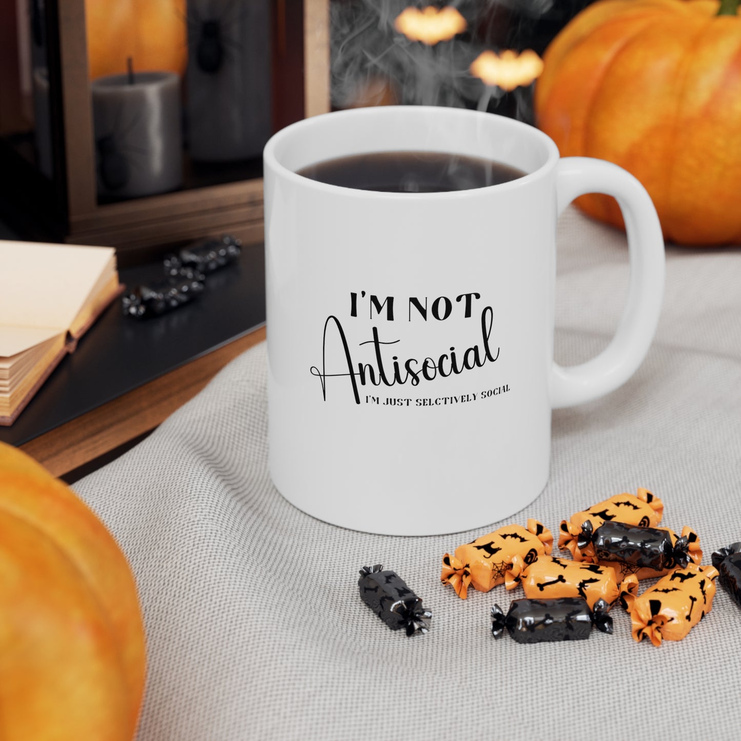 Antisocial mug, funny ceramic mug for introverts