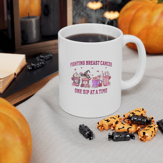 Coffee mug, halloween mug, breast cancer mug, mug for nurse, mug for a doctor, gift for breast cancer survivor