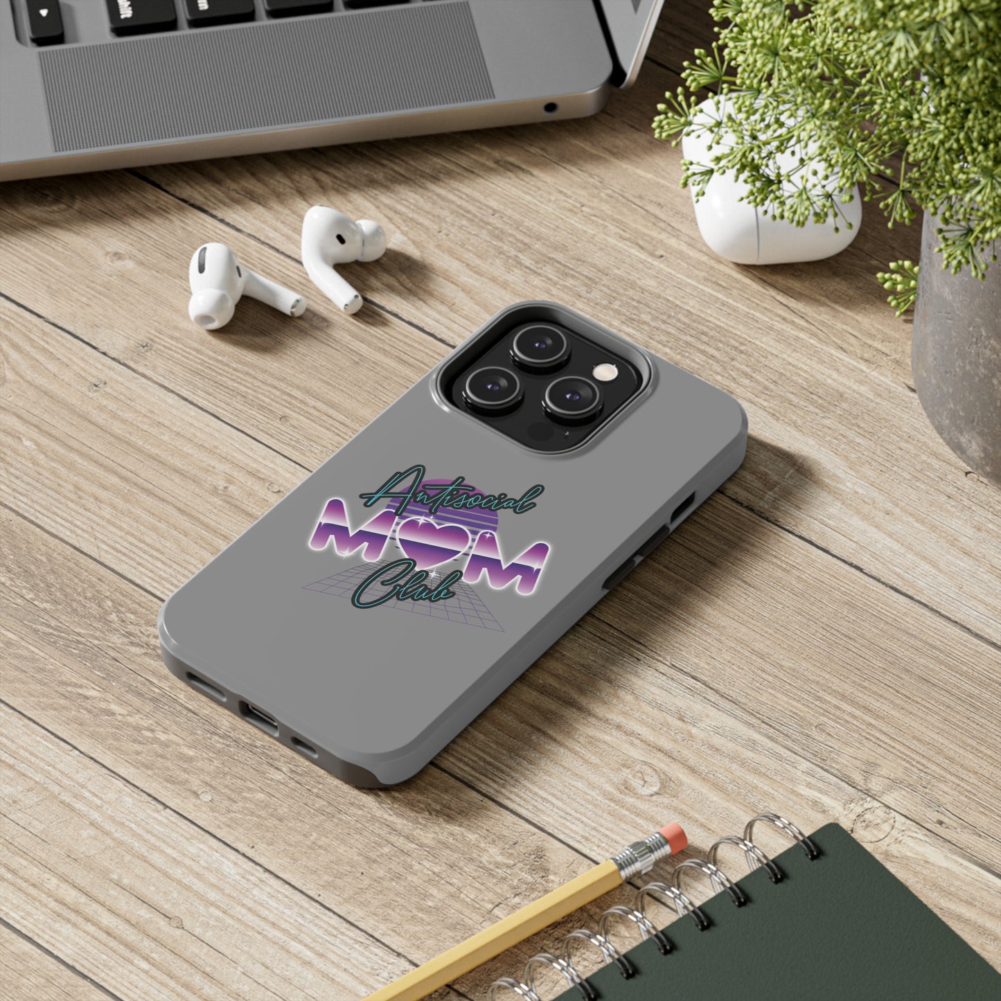 antisocial mom club phone case