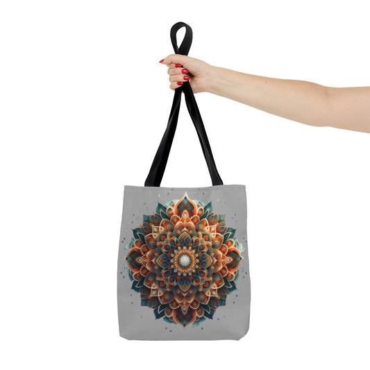 Tote Bag (AOP), Mandala tote bag, mandala art, floral mandala, 3d mandala, mandala bag