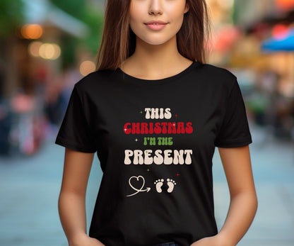 Funny Christmas Baby announcement shirt